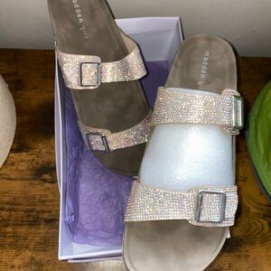 New Madden Girl rhinestone sandals
